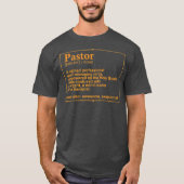 Funny Pastor Definition Geschenk Christliche Predi T-Shirt (Vorderseite)