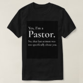 Funny Pastor Gift T-Shirt (Design vorne)