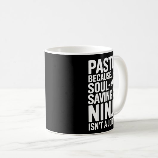 Funny Pastor Humor Christian Faith Leadership Joke Kaffeetasse (VorderseiteRechts)