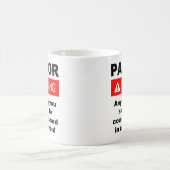 Funny Pastor Warning Christlich Kaffeetasse (Mittel)