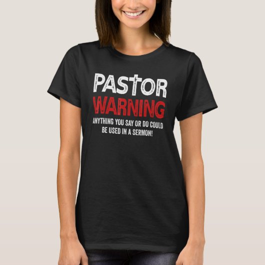 Funny Pastor Warning Preacher Bibel Verses T-Shirt (Vorderseite)
