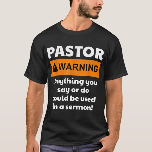 Funny Pastor warnt, ich könnte dich in eine Predig T-Shirt (Vorderseite)