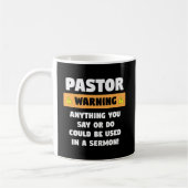 Funny Pastor warnt Sermon Geschenk für einen Pasto Kaffeetasse (Links)