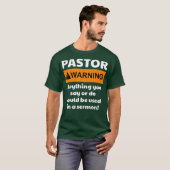 Funny Pastor warnt Sie vielleicht T-Shirt (Vorne ganz)