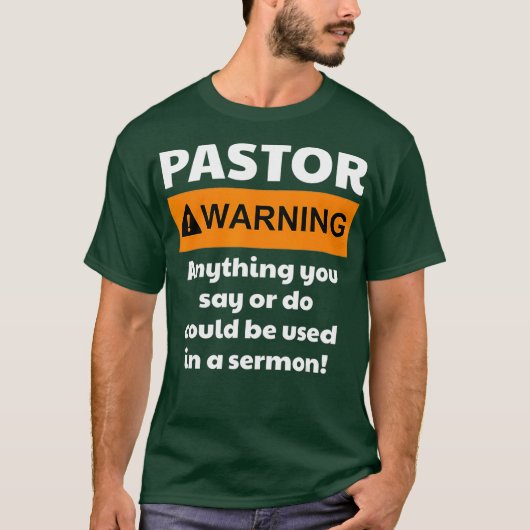Funny Pastor warnt Sie vielleicht T-Shirt (Vorderseite)