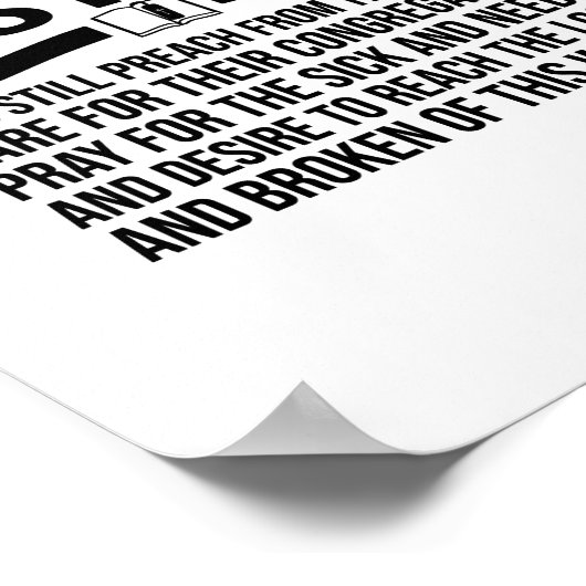 Funny Pastor Wertschätzung Geschenk Christlicher P Poster (Ecke)