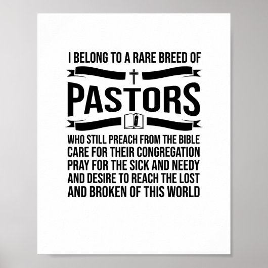 Funny Pastor Wertschätzung Geschenk Christlicher P Poster (Vorne)