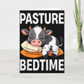Funny Pasture Bedtime Cute Cow Pajamas Pj Sleep Karte (Vorderseite)
