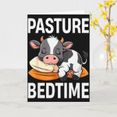 Funny Pasture Bedtime Cute Cow Pajamas Pj Sleep  Karte (Gelbe Blume)