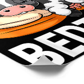 Funny Pasture Bedtime Cute Cow Pajamas Pj Sleep  Poster (Ecke)