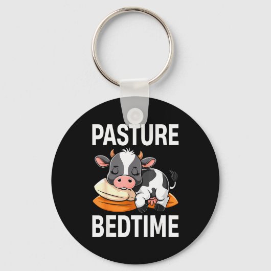 Funny Pasture Bedtime Cute Cow Pajamas Pj Sleep  Schlüsselanhänger (Vorderseite)