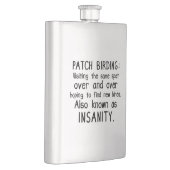 Funny Patch Vogelbeobachtung ist Wahnsinn Flachmann (Rechts)