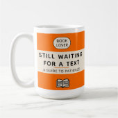 Funny Patience Title Retro Paperback Cover Orange Kaffeetasse (Links)