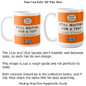 Funny Patience Title Retro Paperback Cover Orange Kaffeetasse