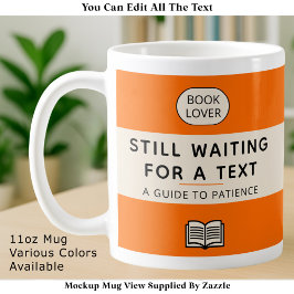 Funny Patience Title Retro Paperback Cover Orange Kaffeetasse
