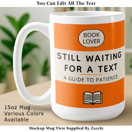 Funny Patience Title Retro Paperback Cover Orange Kaffeetasse