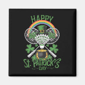 Funny Patricks Day Badminton Kostüm Vierblatt Clo Magnet (Vorne)