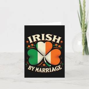 Funny Patricks Day Irish By Marriage Retro Irish F Karte