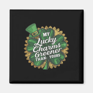 Funny Patricks Day Mein Glück Charm Greener als Si Magnet
