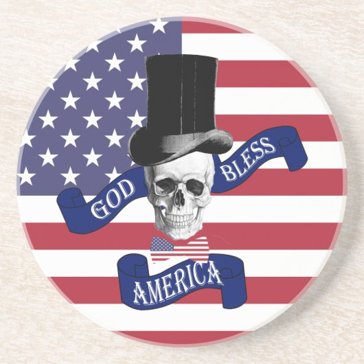 Funny Patriotic Amerikaner Getränkeuntersetzer (Vorne)