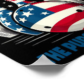 Funny Patriotic Bowlers Freedom Pursuit Of Strikes Poster (Ecke)