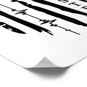 Funny Patriotic Er Registrar Nurse Gift Usa Flag 4 Poster (Ecke)