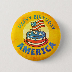 Funny Patriotic Gruß USA Land Button