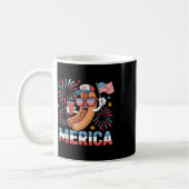 Funny Patriotic Hotdog Merica Style 4. Juli Bb Kaffeetasse (Links)