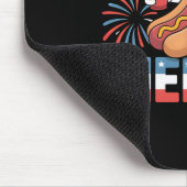 Funny Patriotic Hotdog merica Style 4. Juli Bb Mousepad (Ecke)
