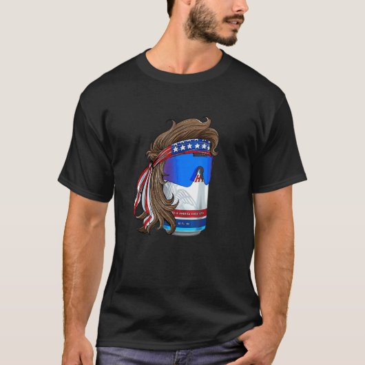 Funny Patriotic Mullet Beer Graphic T-Shirt 4. Jul (Vorderseite)