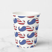 Funny Patriotic Mustache Pattern Pappbecher (Rechts)