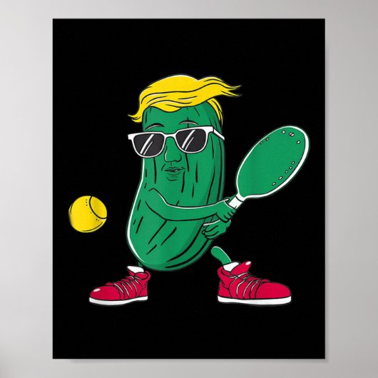 Funny Patriotic Pickle Spieler Pickleball G Poster (Vorne)
