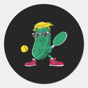 Funny Patriotic Pickle Spieler Pickleball G Runder Aufkleber