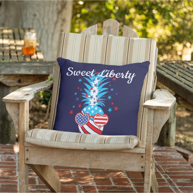 Funny Patriotic Pineaple Kissen (Stuhl )