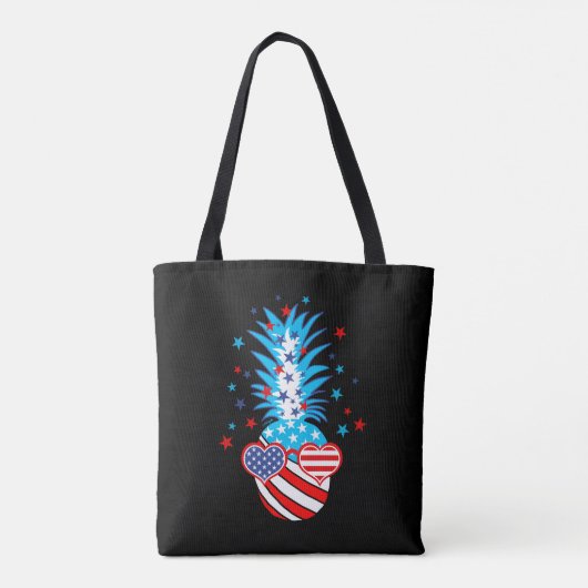 Funny Patriotic Pineaple Tasche (Rückseite)