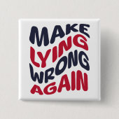 Funny Patriotic Political Fighting Frong Button (Vorderseite)