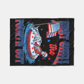 Funny Patriotic Skeleton Usa nur Chill the Vurth Fleecedecke (Vorderseite (Horizontal))