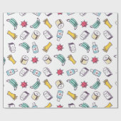 Funny Pattern Birthday Quarantäne Geschenkpapier (Flach)