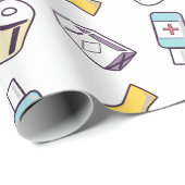 Funny Pattern Birthday Quarantäne Geschenkpapier (Rolleneckpunkt)