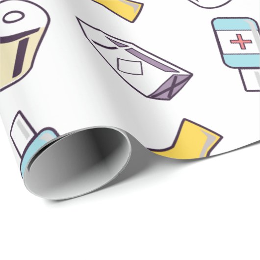 Funny Pattern Birthday Quarantäne Geschenkpapier (Rolleneckpunkt)