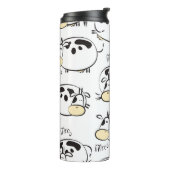 Funny pattern with childish animals. Vintage clip- Thermosbecher (Nach links gedreht)