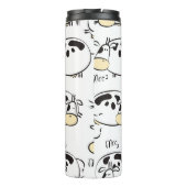 Funny pattern with childish animals. Vintage clip- Thermosbecher (Rückseite)