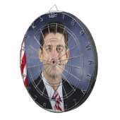 Funny Paul Ryan Dart Board von Rick London Dartscheibe (Vorderseite rechts)