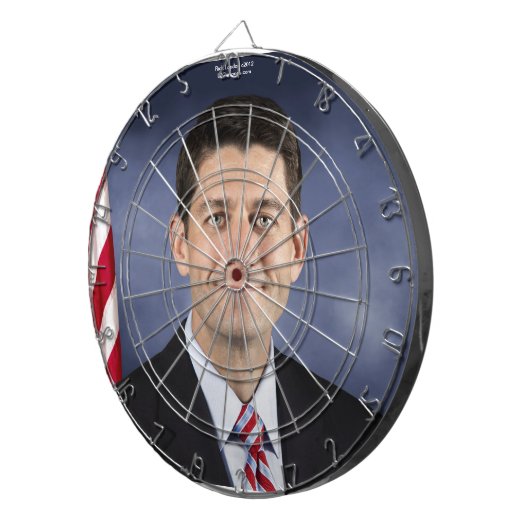 Funny Paul Ryan Dart Board von Rick London Dartscheibe (Vorderseite rechts)