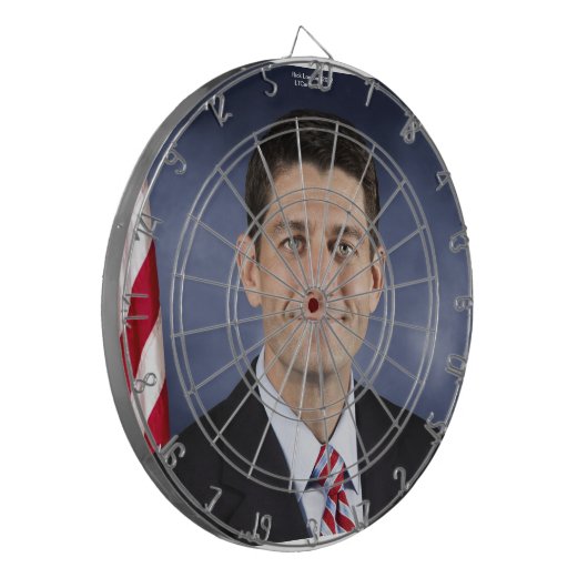 Funny Paul Ryan Dart Board von Rick London Dartscheibe (Vorderseite Links)