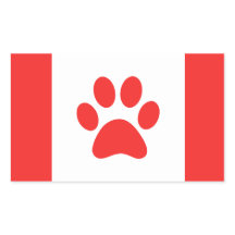 Funny Paw Canadian Flag