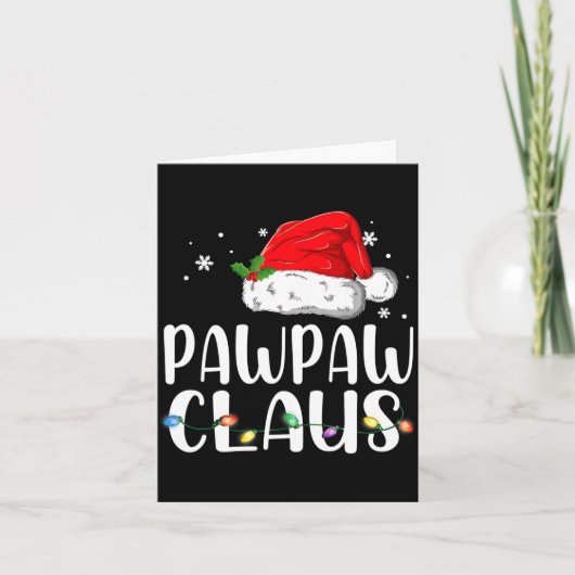 Funny Pawpaw Claus Christmas Pajamas Santa Karte (Vorderseite)