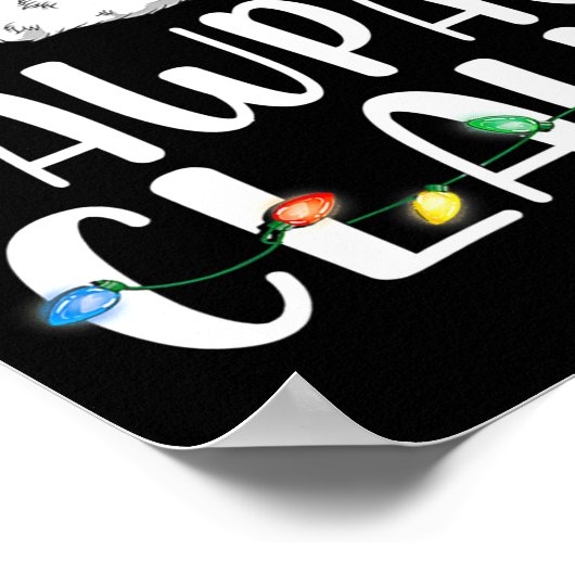 Funny Pawpaw Claus Christmas Pajamas Santa  Poster (Ecke)