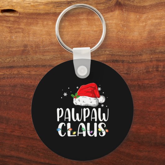 Funny Pawpaw Claus Christmas Pajamas Santa Schlüsselanhänger (Vorderseite)