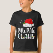 Funny Pawpaw Claus Christmas Pajamas Santa T-Shirt (Vorderseite)